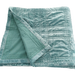 Bella Luxurious Silk Velvet Reversible Quilted Bed Cover Massive Blanket 230x200cm - Turquoise