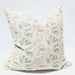 The Outback Artisan Block Printed Heavy Weight Pure French Linen Feather Filled Cushion 55cm Square - Lake Eyre (The Pink Lake)