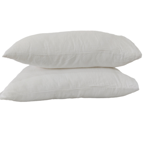 Heavy Weight Pure French Linen Pillowcase set 2pcs - White
