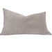 Fontainebleau Cotton Velvet & French Linen Two Sided Feather Filled Cushion 40cmx60cm Lumbar- Nude Pink