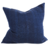 Casa Texture Pure French Linen Cushion Feather Filled 55cm Square - Indigo Blue