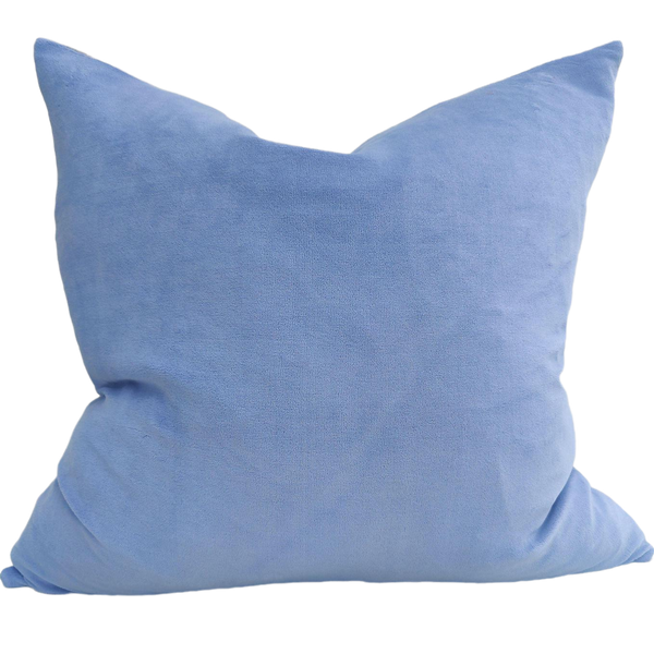 Fontainebleau Cotton Velvet & French Linen Two Sided Feather Filled Cushion 55cm Square - Lavender