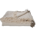 Camille Jacquard Heavyweight Linen Cotton Fringed Massive Throw 150x220cm