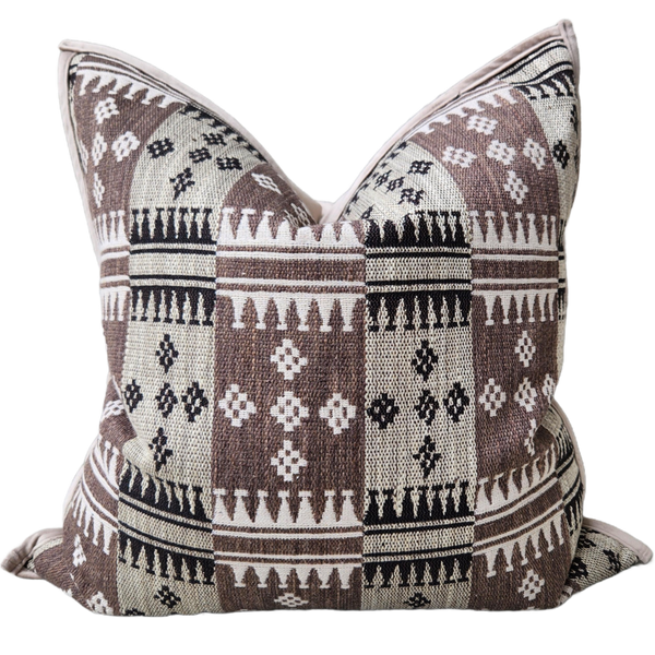Millard Yarn Dyed Woven Linen Cotton Cushion 55cm Square - Chamonix