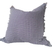 Cross Hatch Yarn Dyed Pure French Linen Cushion Feather Filled 50cmx50cm - Daisy Purple