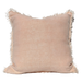 Matera Stonewashed Heavy Weight French Linen Cushion Feather Filled 50cm Square - Opal Pink