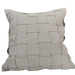 Shabby Chic Heavy Weight French Linen Cotton Cushion 55cm Square - Intertwined Natural