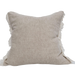 Riviera Heavy Weight Texture French Linen Fringed Edge Cushion 55cm Square - Oatmeal