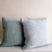*LIMITED STOCK *| Détente Hand-loomed Rustic Texture Pure French Linen 55cm square - Ubud Aqua Blue