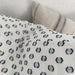 Bossa Nova Pure French Linen Cushion 55cm Square Plush - Black & White
