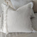 Tranquil Heavy Weight Pure French Linen Cushion 55cm Square -  White