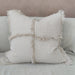 Shabby Chic Heavy Weight French Linen Cotton Cushion Feather Filled 55cm Square - Ella