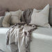 Shabby Chic Heavy Weight French Linen Cotton Cushion 55cm Square - Aria