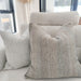 RESTOCK SOON - Piper Chevron Heavyweight Texture Yarn Dyed Pure French Linen Cushion Feather Filled 55cm Square