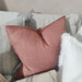 Felicity Herringbone Pure French Linen Cushion 55x55cm - Sangria Red