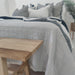 Daphne Stonewashed Cotton Reversible Quilted Bed Cover Massive Blanket 230x200cm - Light Grey