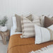 Helsinki 100% Pure French Linen Quilted Bed Cover - Cinnamon