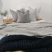 Willow Chunky Hand Knitted Chenille Throw Blanket Bedcover 150x200cm - Black