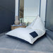 PREORDER | Hygge Boucle Hemp Cross Stitched Edge Beanbag - Cream White and Black