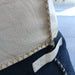 Hygge Boucle Hemp Cross Stitched Edge Beanbag - Cream White and Black