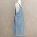 LAST TWO - Champêtre Heavy Weight Pure French Linen Pinafore Cross Back - Classic Blue