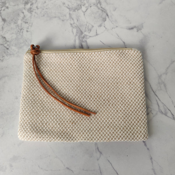 Limited Edition - Essential Travelling Cosmetics Clutch Linen Bag from Fabric Scraps | Honeycomb