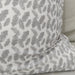 Pine Leaves Linen Cotton Cushion Feather Filled 55x55cm - Grey & White