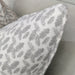 Pine Leaves Linen Cotton Cushion Feather Filled 55x55cm - Grey & White
