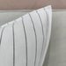 Granville Linen Cotton Cushion Feather Filled 50x50cm - Black Striped