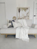 Annecy Patch Linen Cotton Cushion Feather Filled 55cm Square