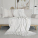 Bibury Texture Wave Cotton Fringe Throw 150x200cm - Black Striped