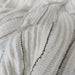 Bibury Texture Wave Cotton Fringe Throw 150x200cm - Black Striped