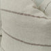 Irish Striped Rustic Linen Cotton Cushion 55cm Square - Brown