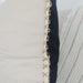 Hygge Boucle Hemp Cross Stitched Edge 50cm Square - Cream White and Black