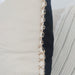 LAST ONE - Hygge Boucle Hemp Cross Stitched Edge 50cm Square - Cream White and Black