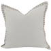 Hygge Boucle Hemp Cross Stitched Edge 50cm Square - Cream White and Black