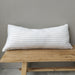 Granville Linen Cotton Cushion Feather Filled Long Lumbar 40x90cm - Black Striped