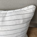 Granville Linen Cotton Cushion Feather Filled Long Lumbar 40x90cm - Black Striped
