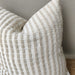 Troyes Linen Cotton Jacquard Cushion 55x55cm -Striped
