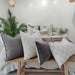 Mijas Pure French Linen Cotton Cushion 55cm Square - Slate Grey