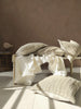 Détente Hand-loomed Rustic Check Texture Pure French Linen 55cm square - Natural