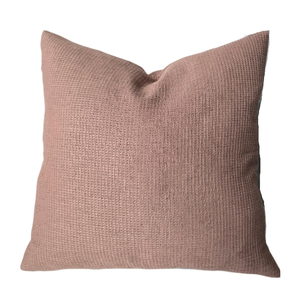 Dariana Linen Blend Cushion 50cm Square - Rosewood