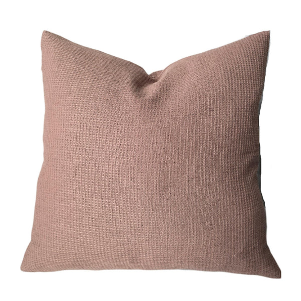 Dariana Linen Blend Cushion 50cm Square - Rosewood