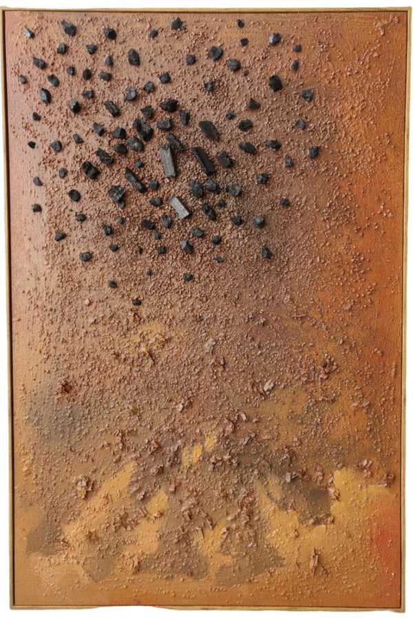 H003 Walnut Framed Full Hand Painted Artwork  120 cm x 80 cm
