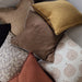 Millard Jacquard Linen Cushion 40x60cm Lumbar - Gassin Baked Cookie Brown