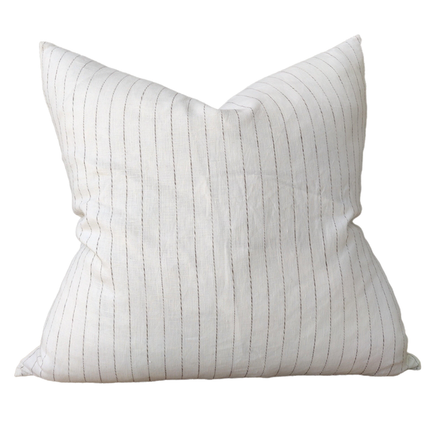Granville Linen Cotton Cushion 55x55cm - Faded Brown