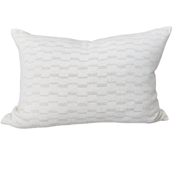 Mosaic Jacquard Linen Cotton Cushion 40x60cm Lumbar