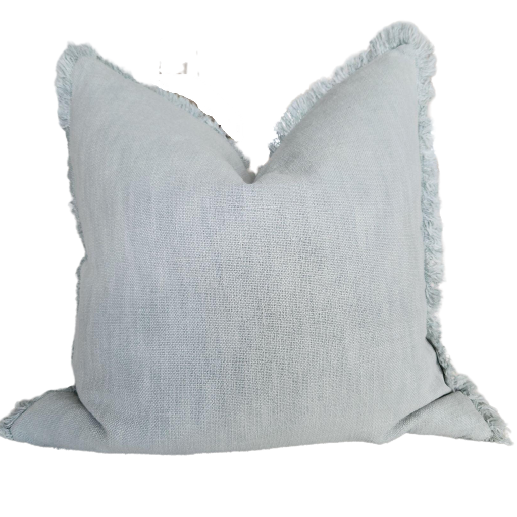 Champêtre Heavy Weight French Linen Cushion 55cm Square - Sky Blue
