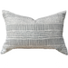 Kimpton Grey Artisan Block Printed Heavy Weight Pure French Linen Cushion 40x60cm Lumbar
