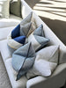 Alboran Sea Cushion 50cm Square - Blue | White | Golden